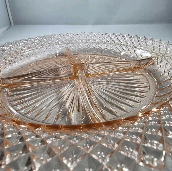 Anchor Hocking Miss America Pink Depression Glass Divided Relish Dish - Picture 5 of 5